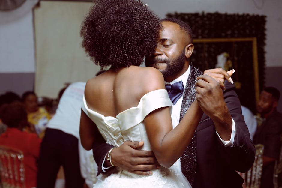 Couple dancing reception